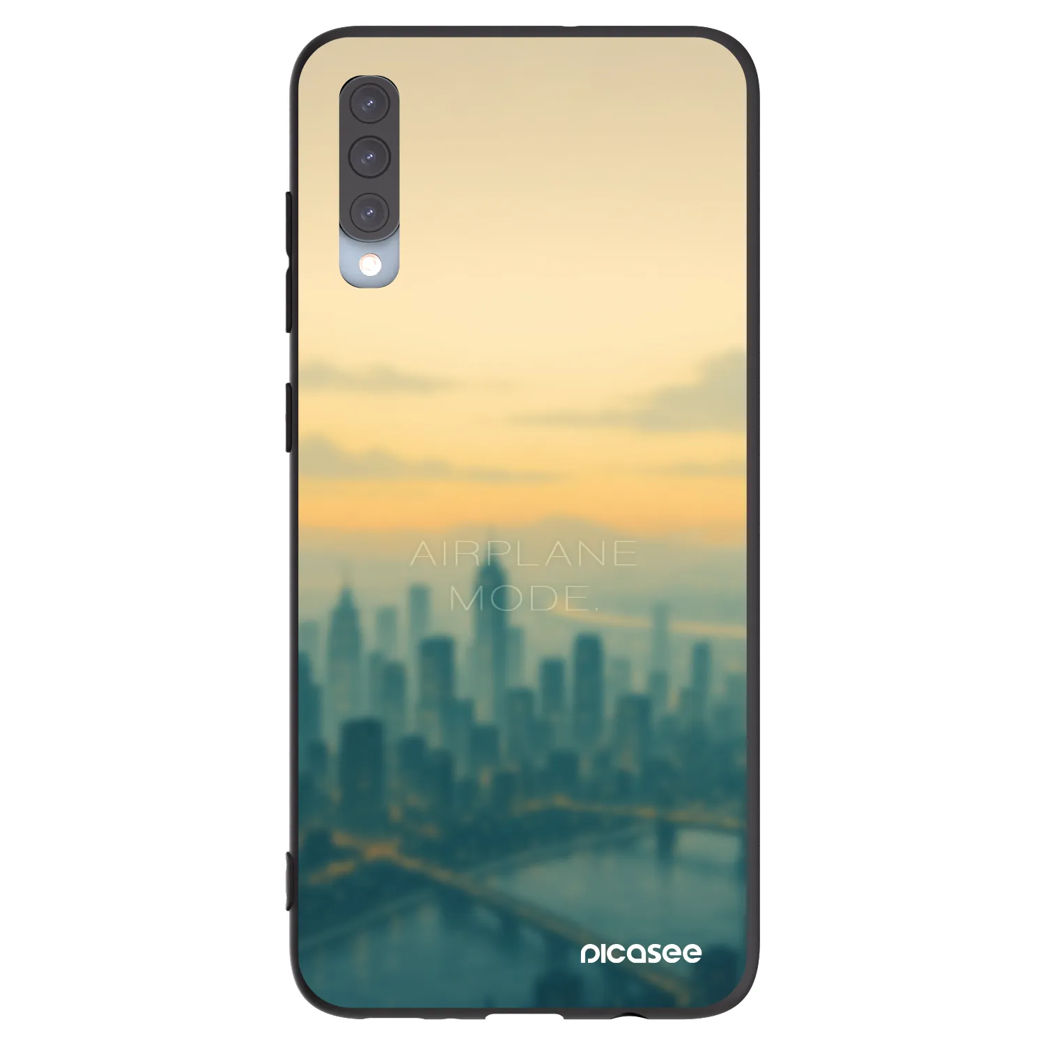 Picasee Μαύρη θήκη σιλικόνης για Samsung Galaxy A70 A705F - Airplane mode
