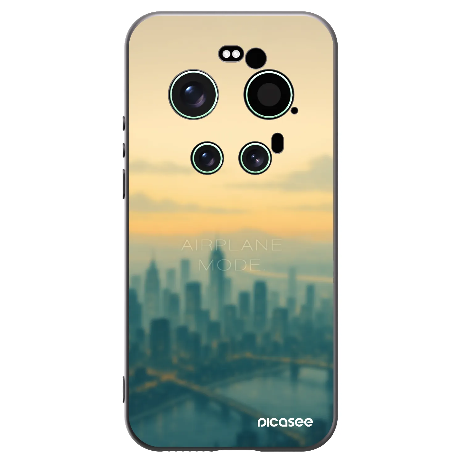 Picasee Μαύρη θήκη σιλικόνης για Xiaomi 17 Ultra - Airplane mode