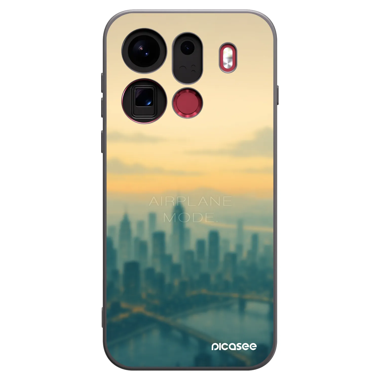Picasee Μαύρη θήκη σιλικόνης για OPPO Find X9 Pro - Airplane mode