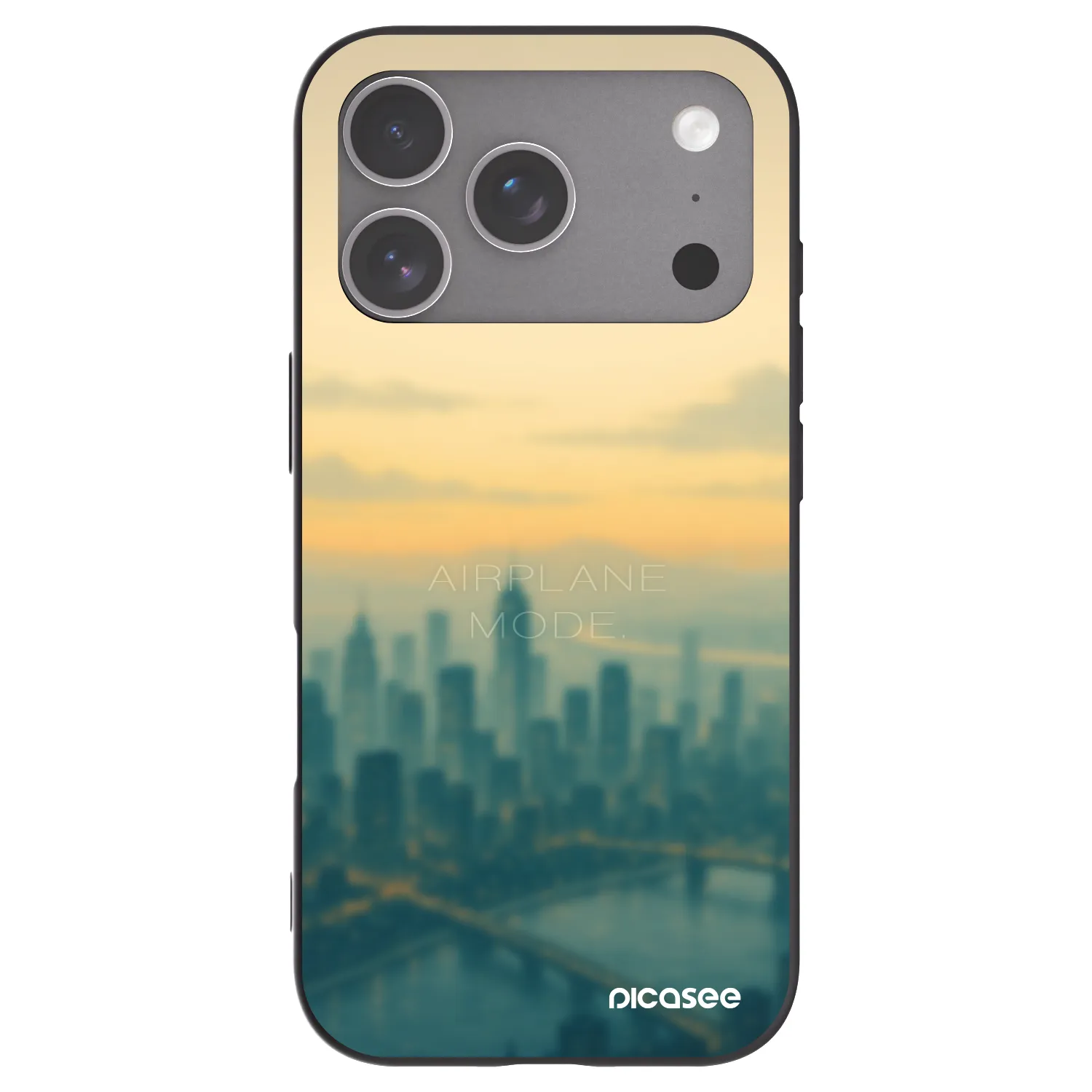 Picasee Μαύρη θήκη σιλικόνης για Apple iPhone 18 Pro - Airplane mode
