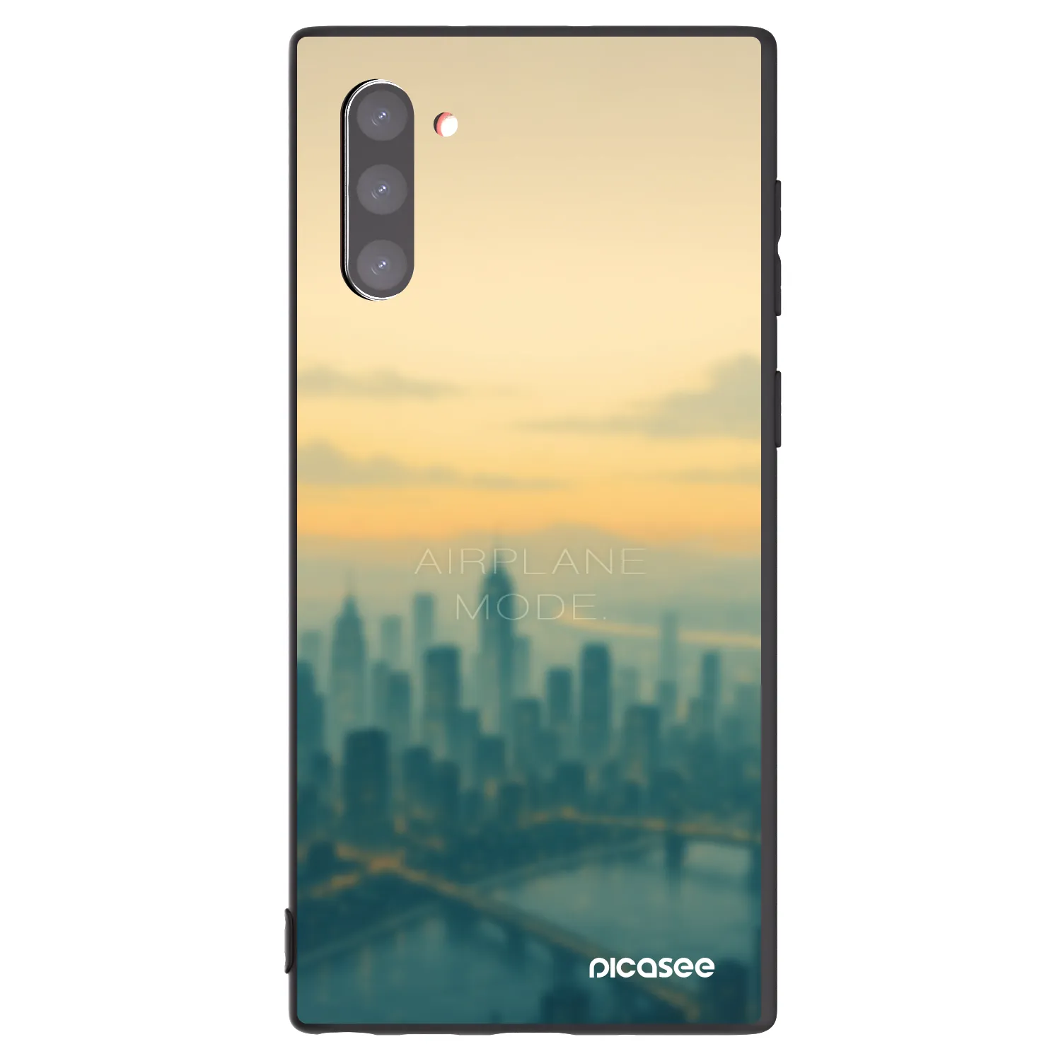 Picasee Μαύρη θήκη σιλικόνης για Samsung Galaxy Note 10 N970F - Airplane mode
