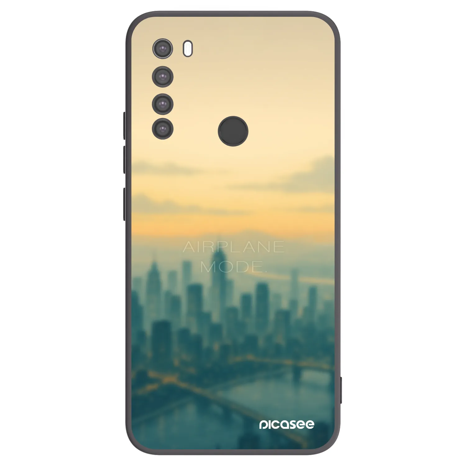 Picasee Μαύρη θήκη σιλικόνης για Xiaomi Redmi Note 8 - Airplane mode