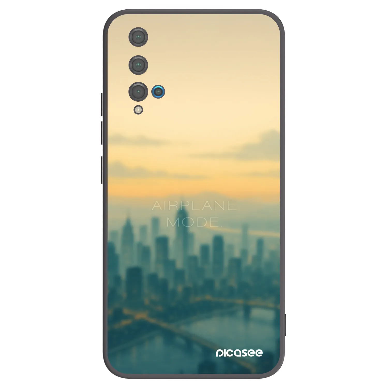 Picasee Μαύρη θήκη σιλικόνης για Huawei Nova 5T - Airplane mode