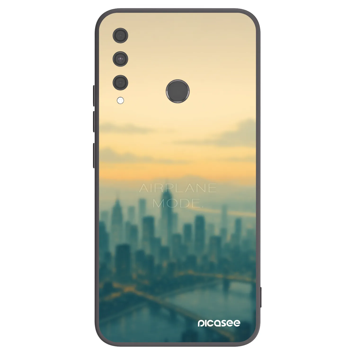 Picasee Μαύρη θήκη σιλικόνης για Huawei P40 Lite E - Airplane mode