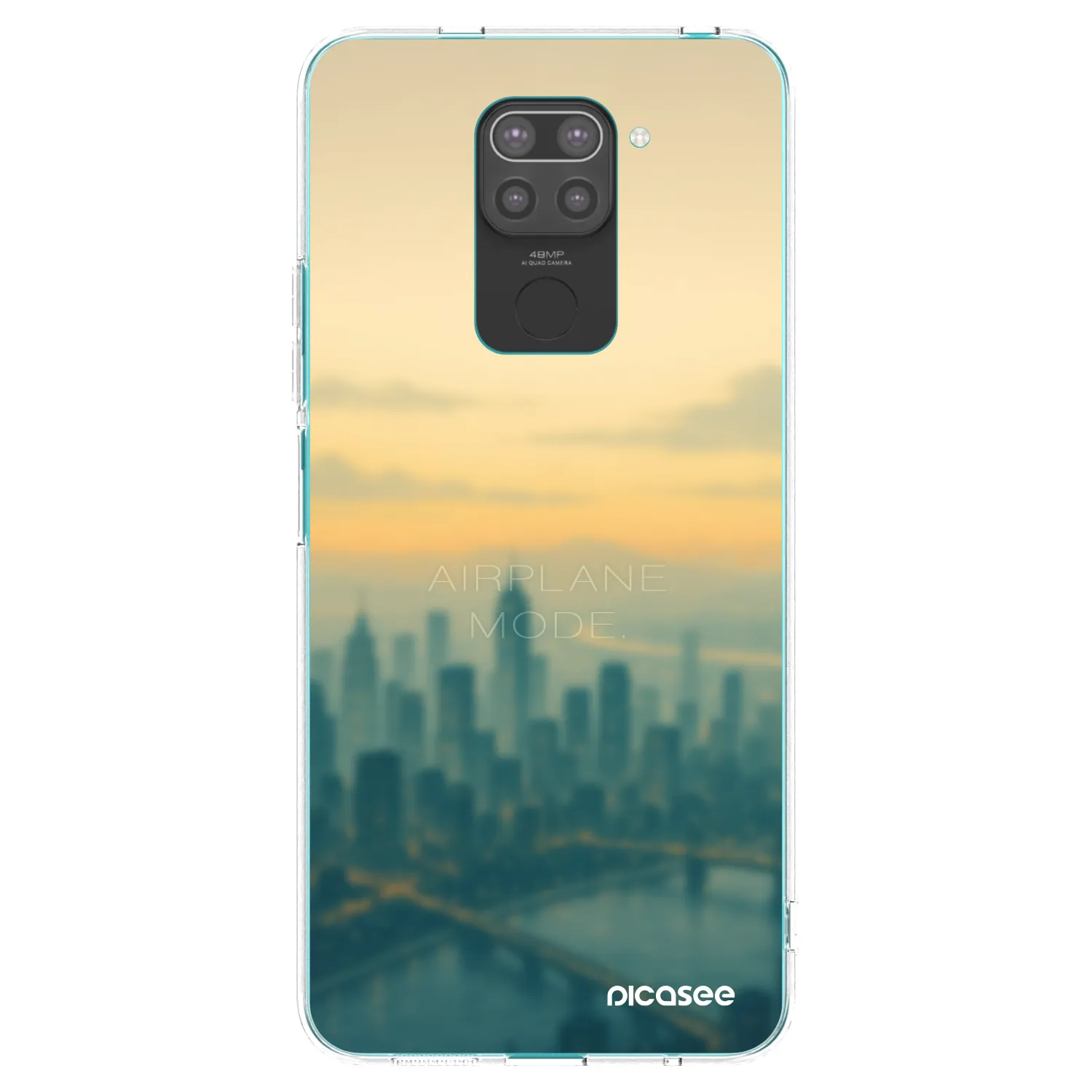 Picasee Μαύρη θήκη σιλικόνης για Xiaomi Redmi Note 9 - Airplane mode