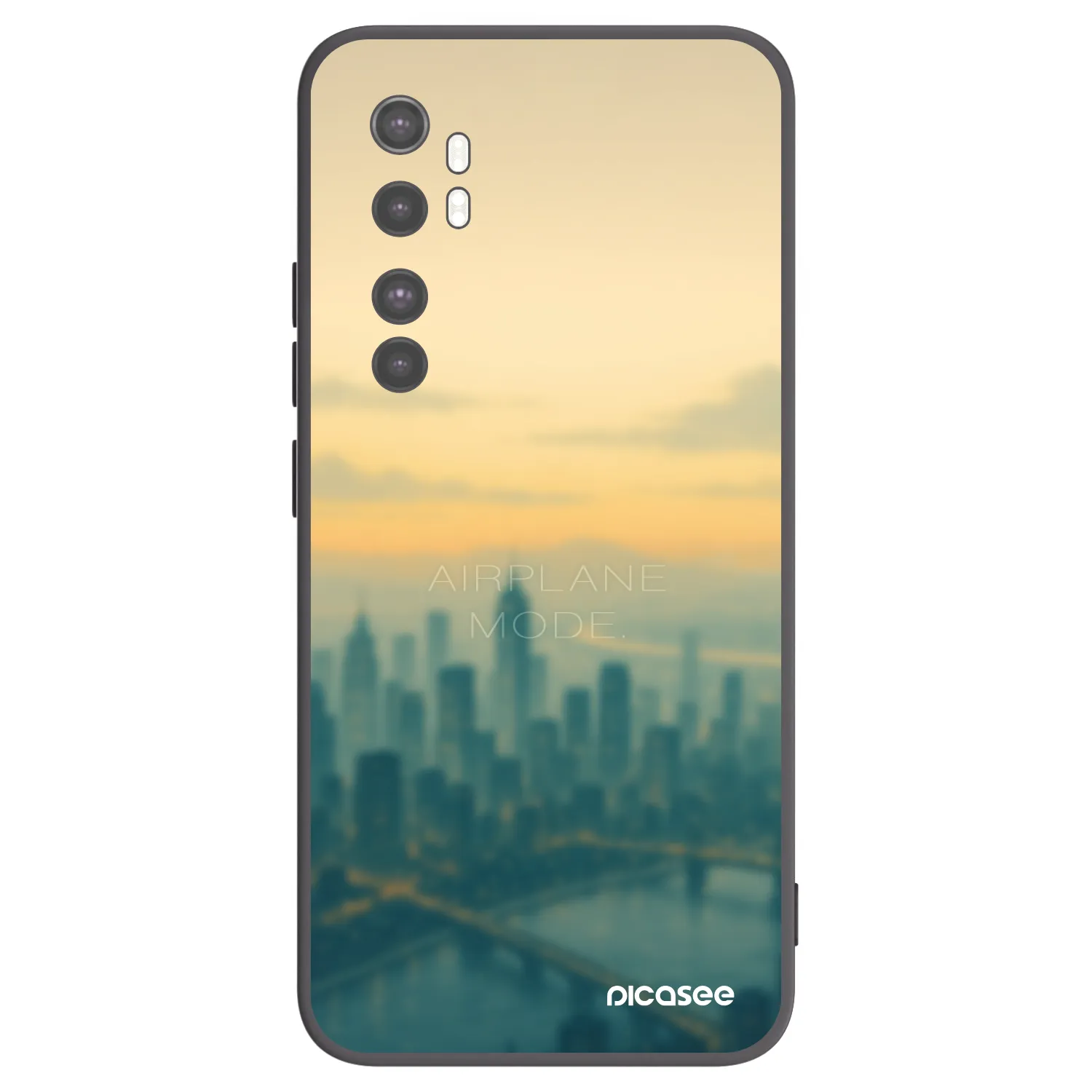 Picasee Μαύρη θήκη σιλικόνης για Xiaomi Mi Note 10 Lite - Airplane mode