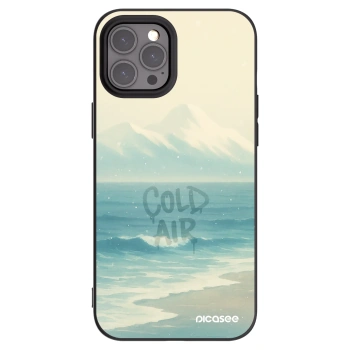 Picasee Μαύρη θήκη σιλικόνης για Apple iPhone 12 Pro Max - COLD AIR