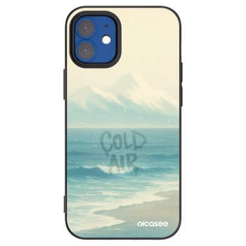 Picasee Μαύρη θήκη σιλικόνης για Apple iPhone 12 mini - COLD AIR