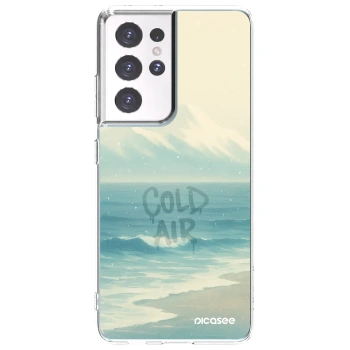 Picasee διαφανής θήκη σιλικόνης Samsung Galaxy S21 Ultra 5G G998B - COLD AIR