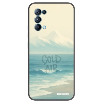 Picasee Μαύρη θήκη σιλικόνης για OPPO A16s - COLD AIR