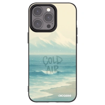 Picasee Μαύρη θήκη σιλικόνης για Apple iPhone 15 Pro Max - COLD AIR