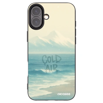 Picasee Μαύρη θήκη σιλικόνης για Apple iPhone 16 Plus - COLD AIR