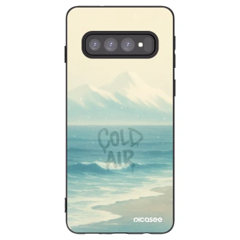 Picasee Μαύρη θήκη σιλικόνης για Samsung Galaxy S10 G973 - COLD AIR