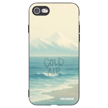 Picasee Μαύρη θήκη σιλικόνης για Apple iPhone SE 2020 - COLD AIR