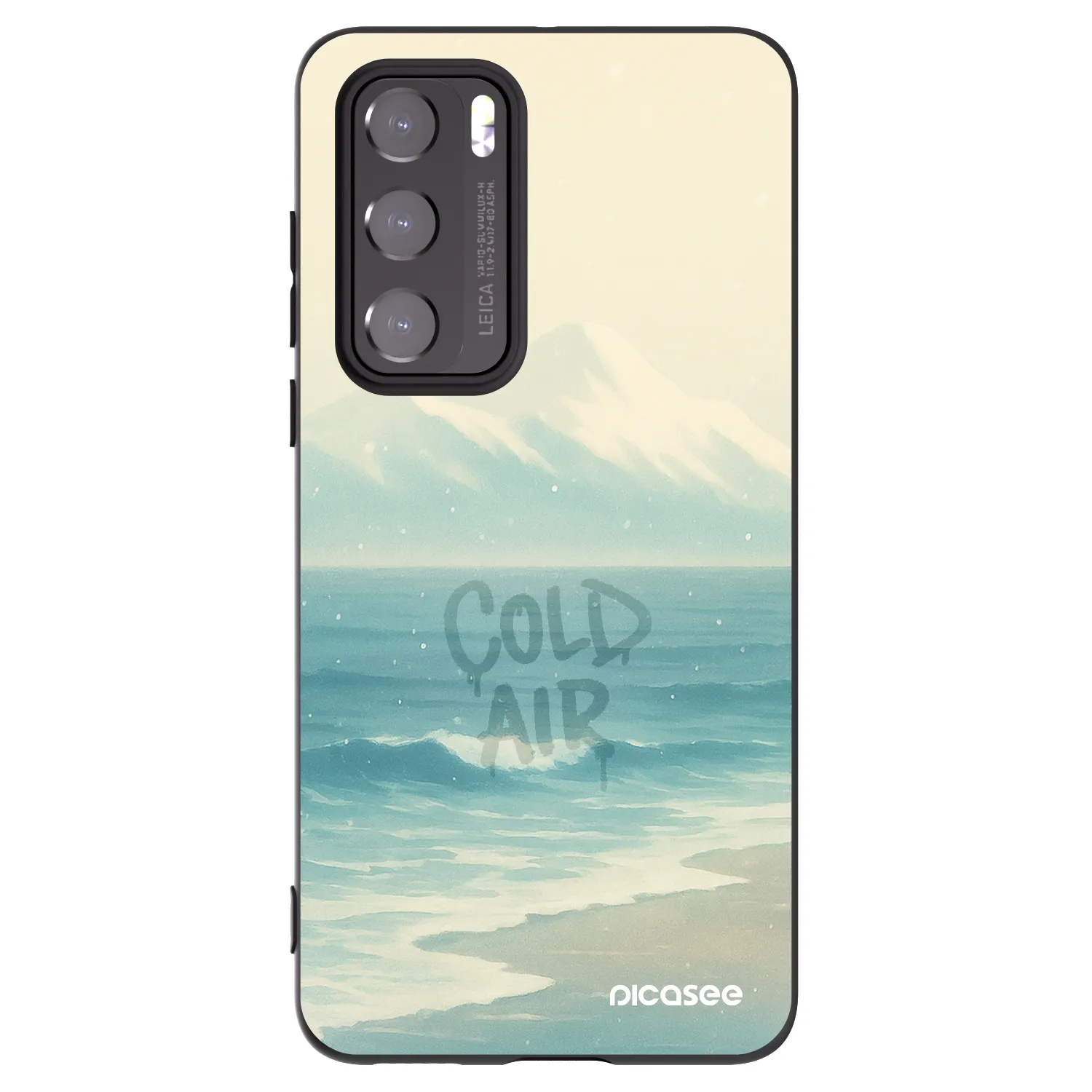 Picasee Μαύρη θήκη σιλικόνης για Huawei P40 - COLD AIR