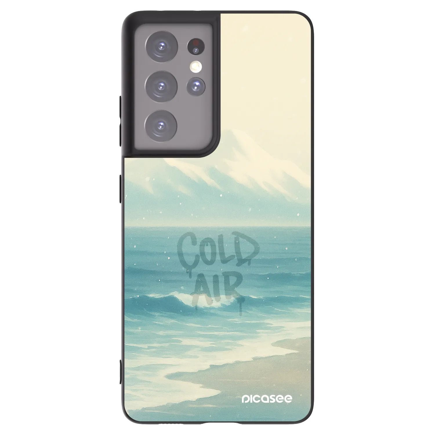 Picasee Μαύρη θήκη σιλικόνης για Samsung Galaxy S21 Ultra 5G G998B - COLD AIR