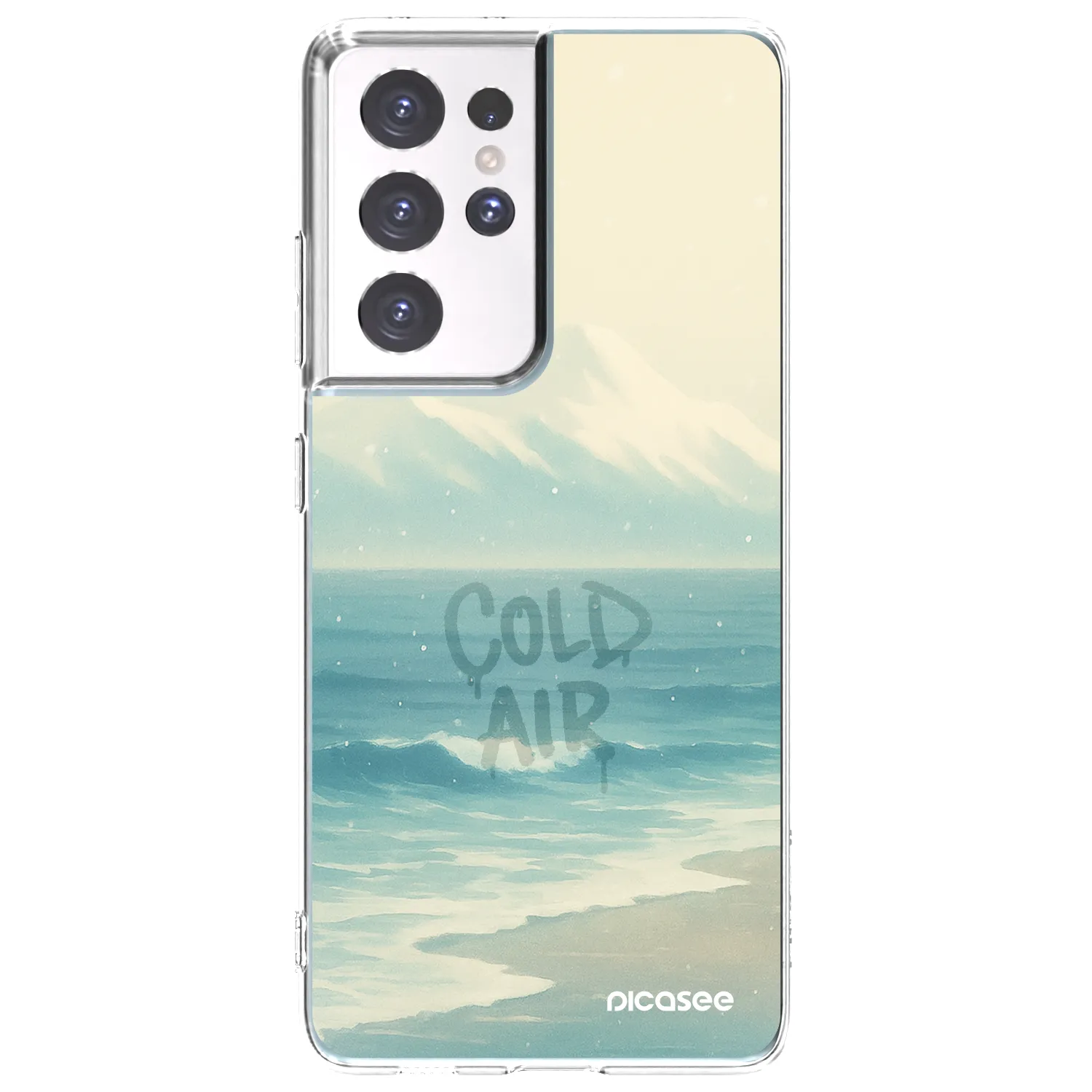 Picasee διαφανής θήκη σιλικόνης Samsung Galaxy S21 Ultra 5G G998B - COLD AIR