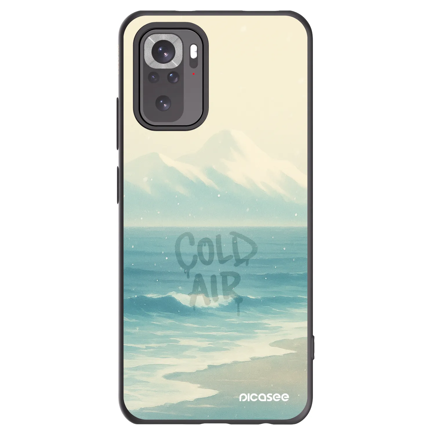 Picasee Μαύρη θήκη σιλικόνης για Xiaomi Redmi Note 10 - COLD AIR