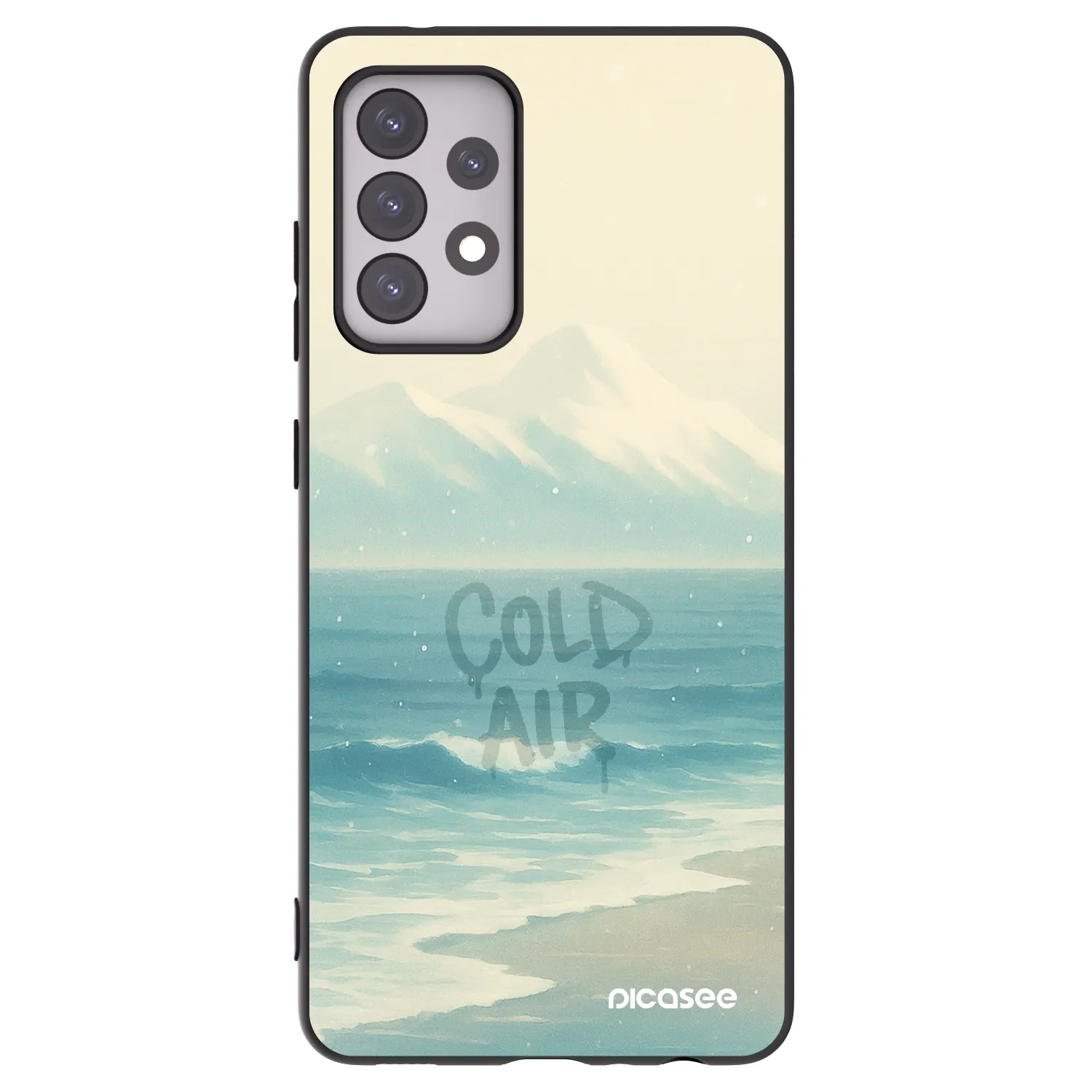 Picasee Μαύρη θήκη σιλικόνης για Samsung Galaxy A52 5G A525F - COLD AIR