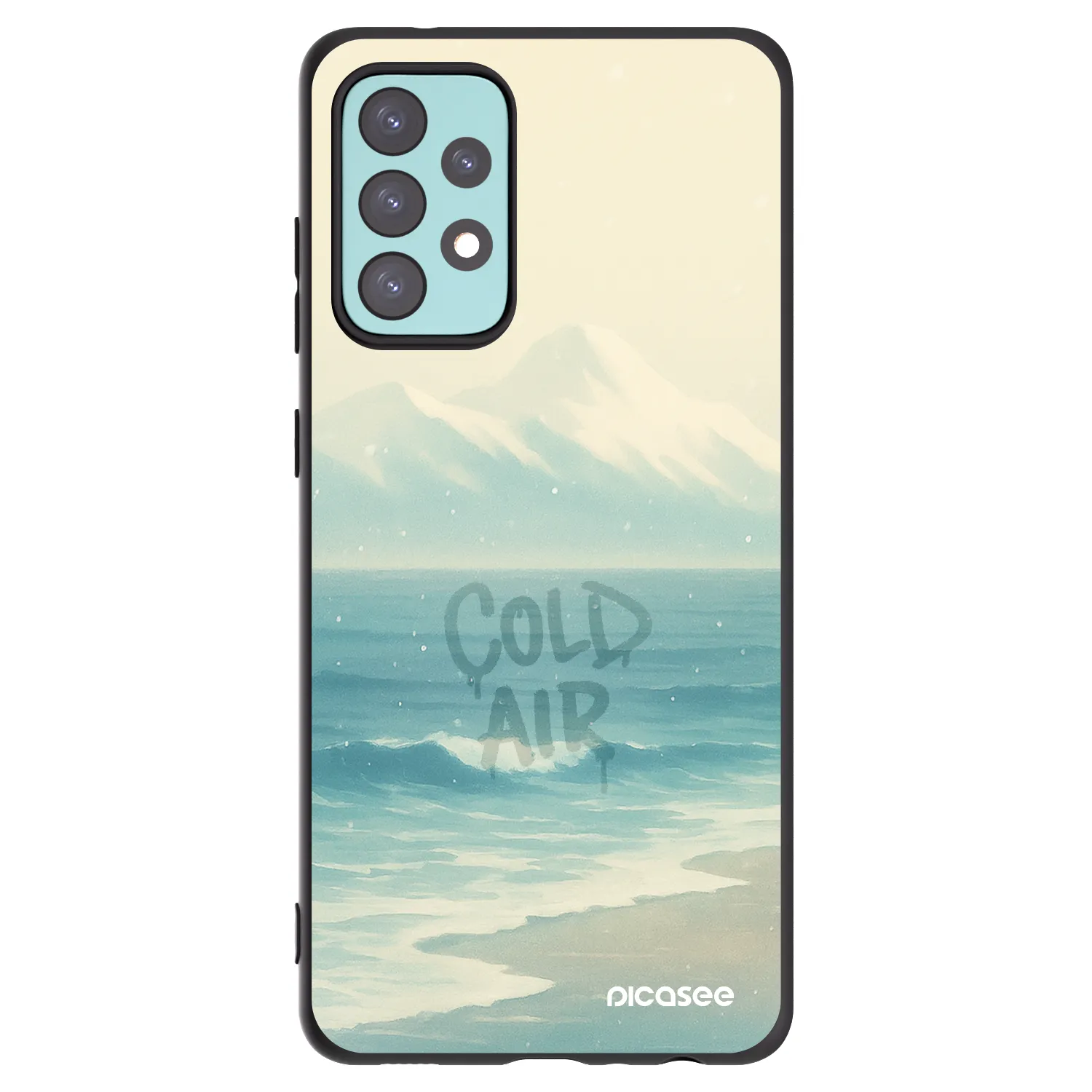 Picasee Μαύρη θήκη σιλικόνης για Samsung Galaxy A72 A725F - COLD AIR
