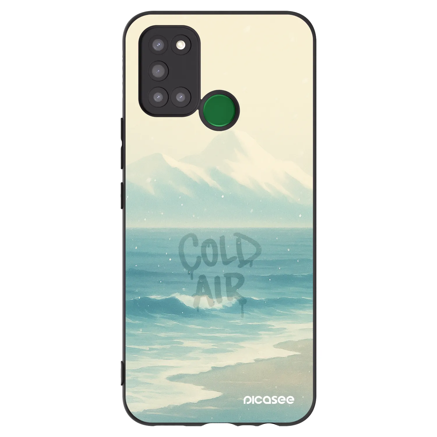 Picasee Μαύρη θήκη σιλικόνης για Realme 7i - COLD AIR