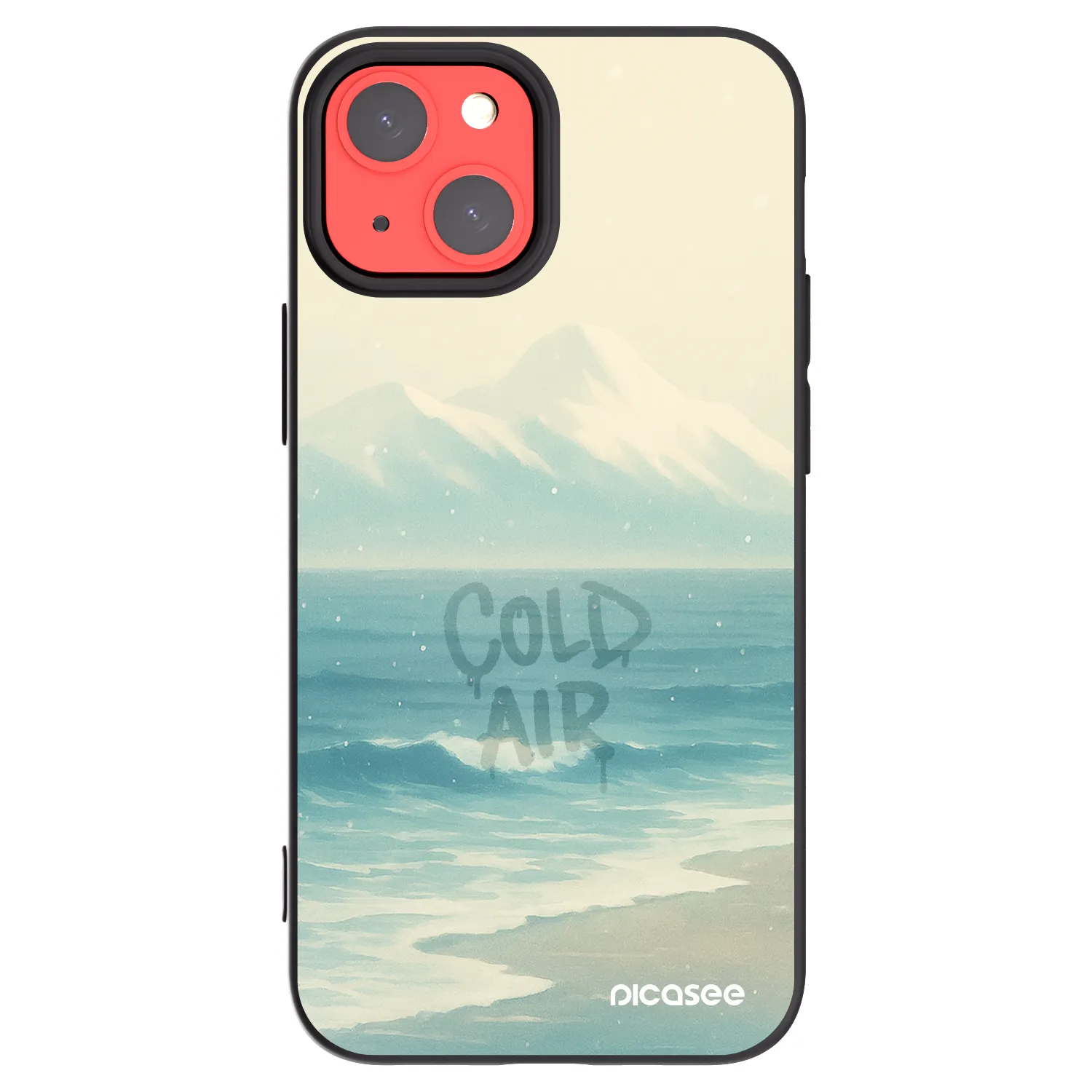 Picasee Μαύρη θήκη σιλικόνης για Apple iPhone 13 mini - COLD AIR