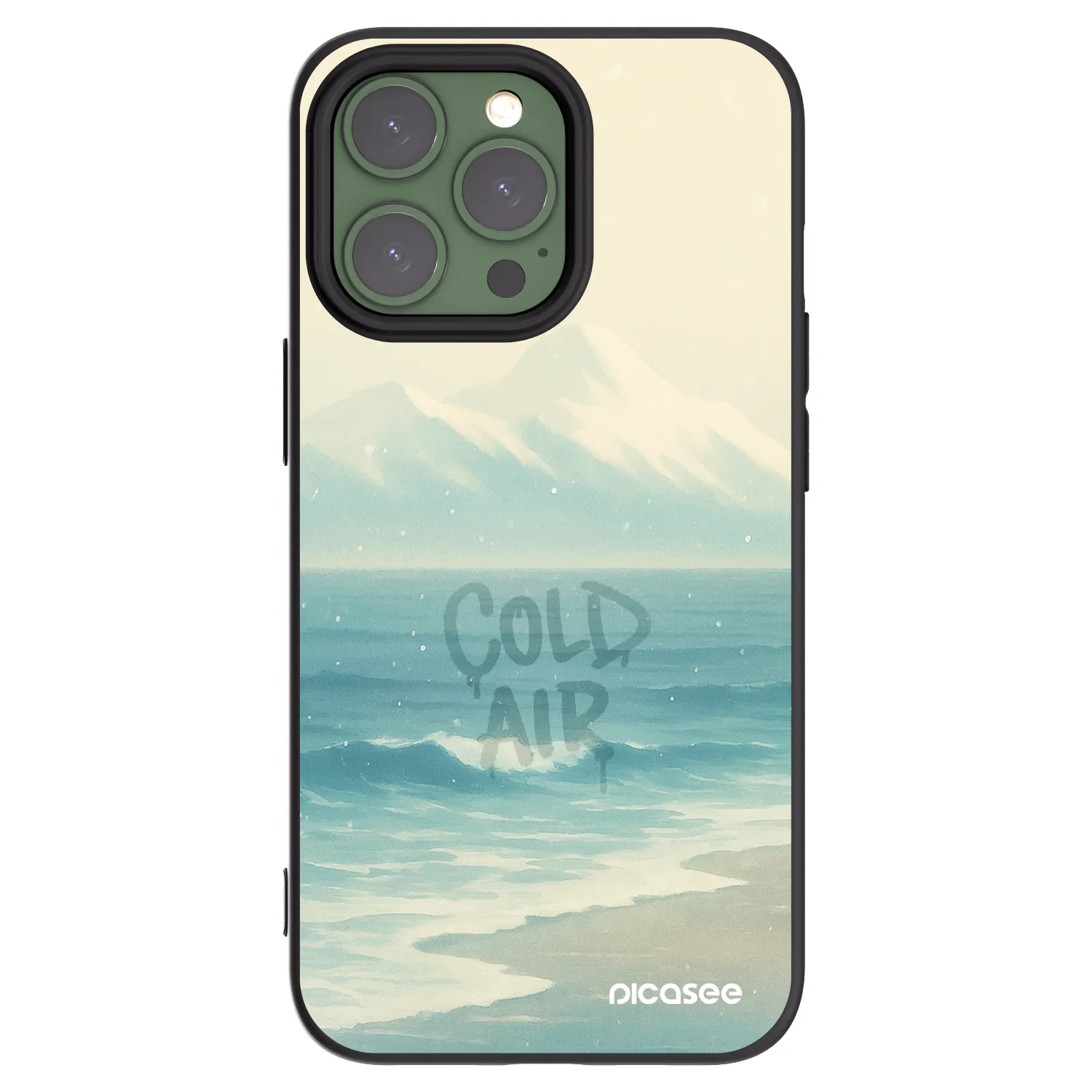 Picasee Μαύρη θήκη σιλικόνης για Apple iPhone 13 Pro - COLD AIR