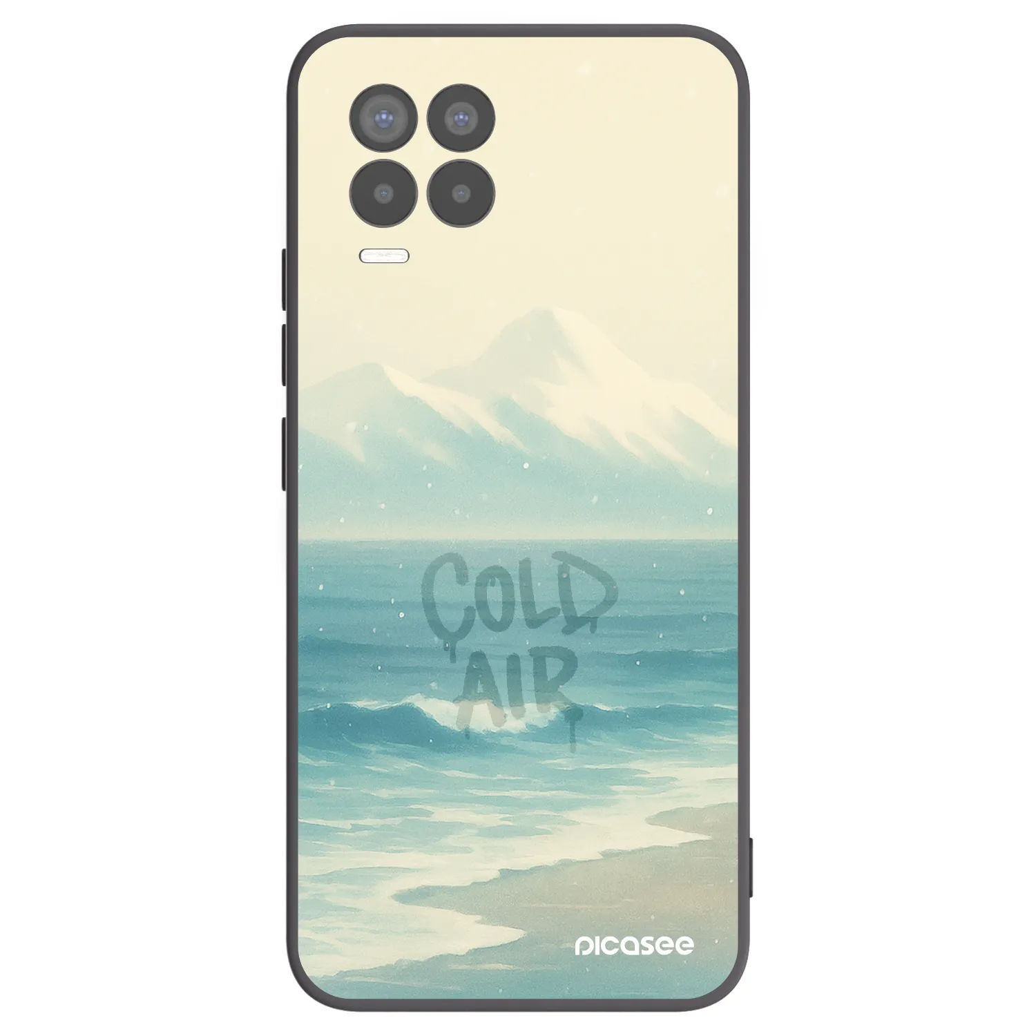 Picasee Μαύρη θήκη σιλικόνης για Realme 8 Pro - COLD AIR