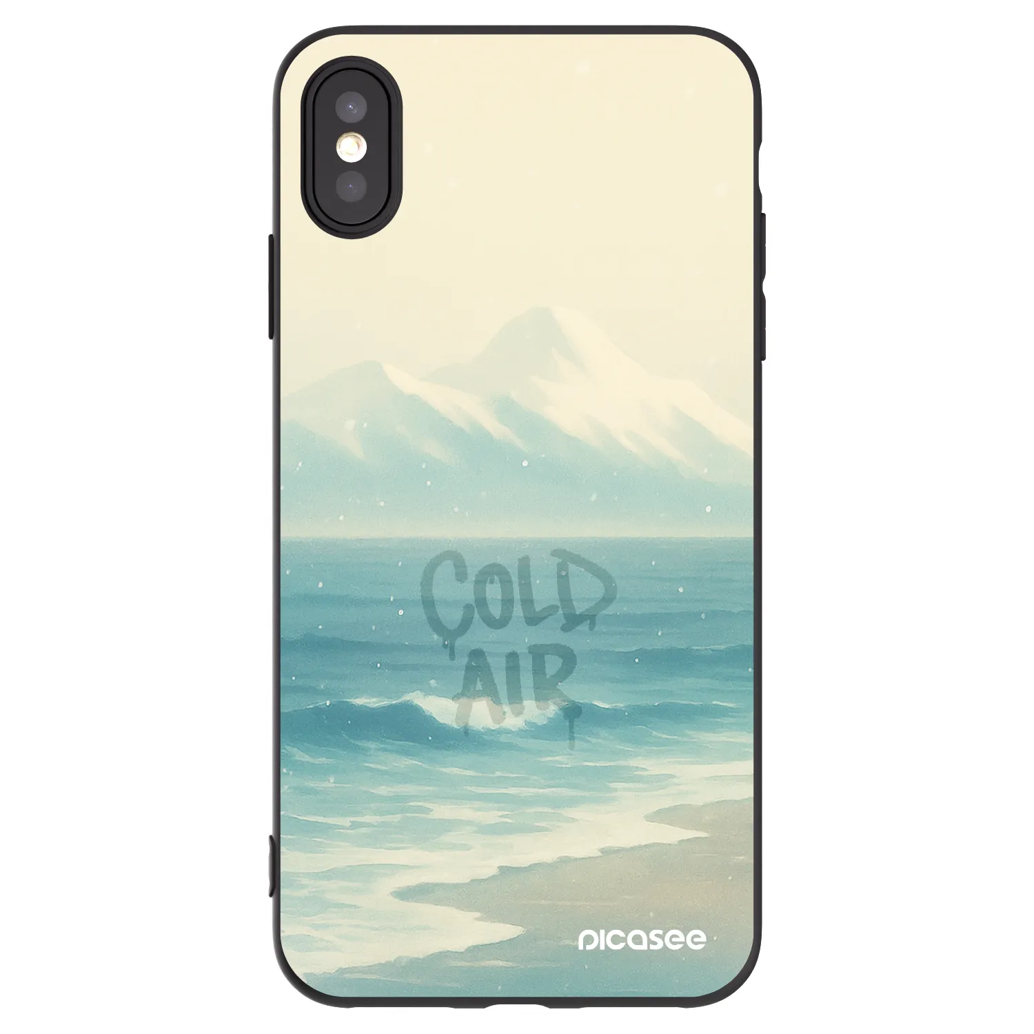 Picasee Μαύρη θήκη σιλικόνης για Apple iPhone XS Max - COLD AIR