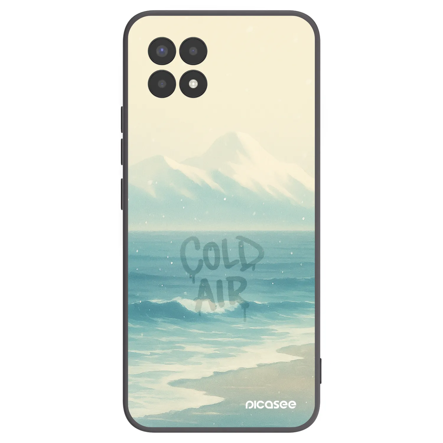 Picasee Μαύρη θήκη σιλικόνης για Realme 8i - COLD AIR