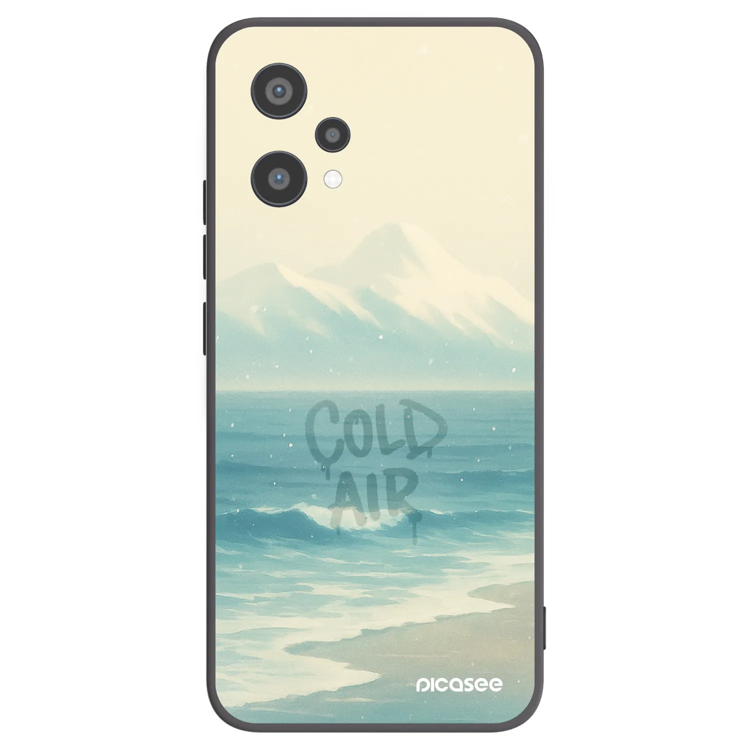 Picasee Μαύρη θήκη σιλικόνης για Realme 9 Pro 5G - COLD AIR