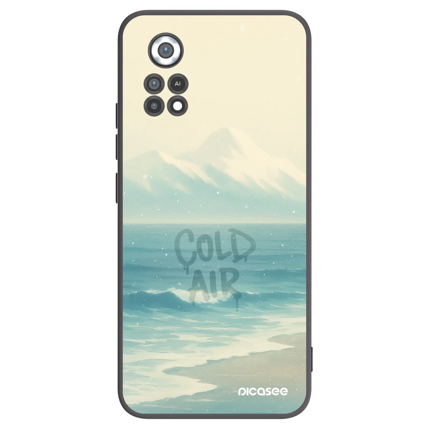 Picasee Μαύρη θήκη σιλικόνης για Xiaomi Poco X4 Pro 5G - COLD AIR