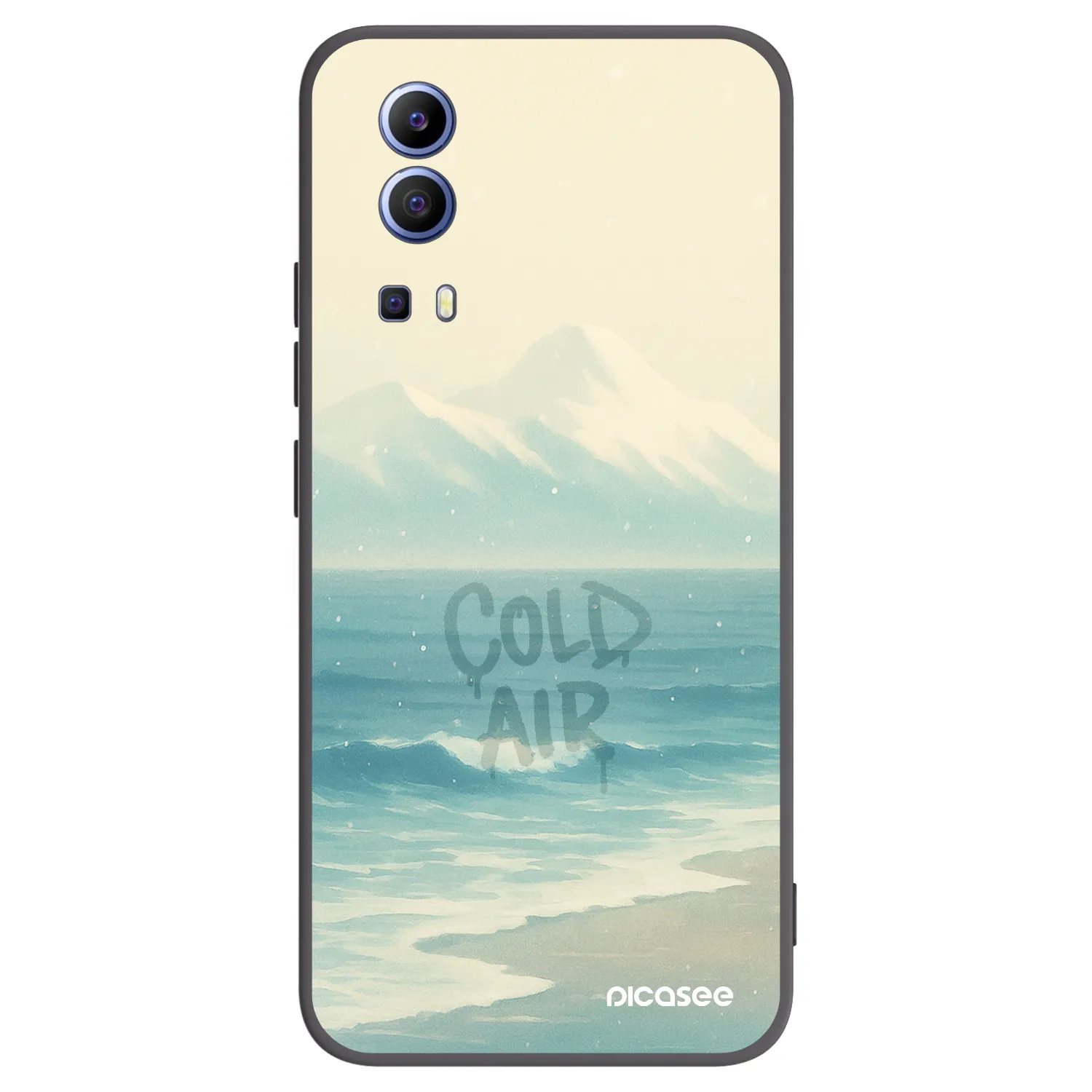 Picasee Μαύρη θήκη σιλικόνης για Vivo Y52 5G - COLD AIR