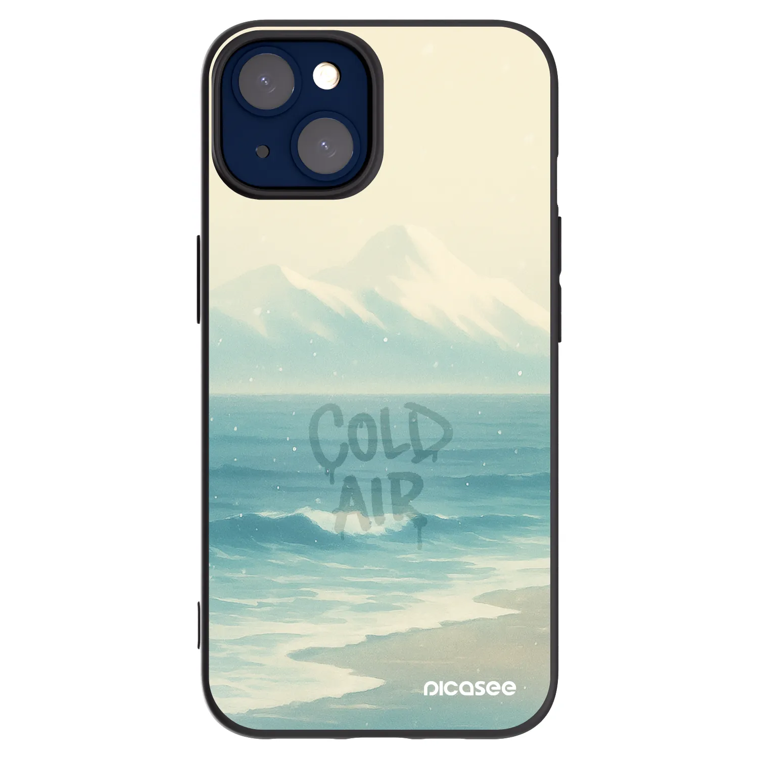 Picasee Μαύρη θήκη σιλικόνης για Apple iPhone 14 - COLD AIR