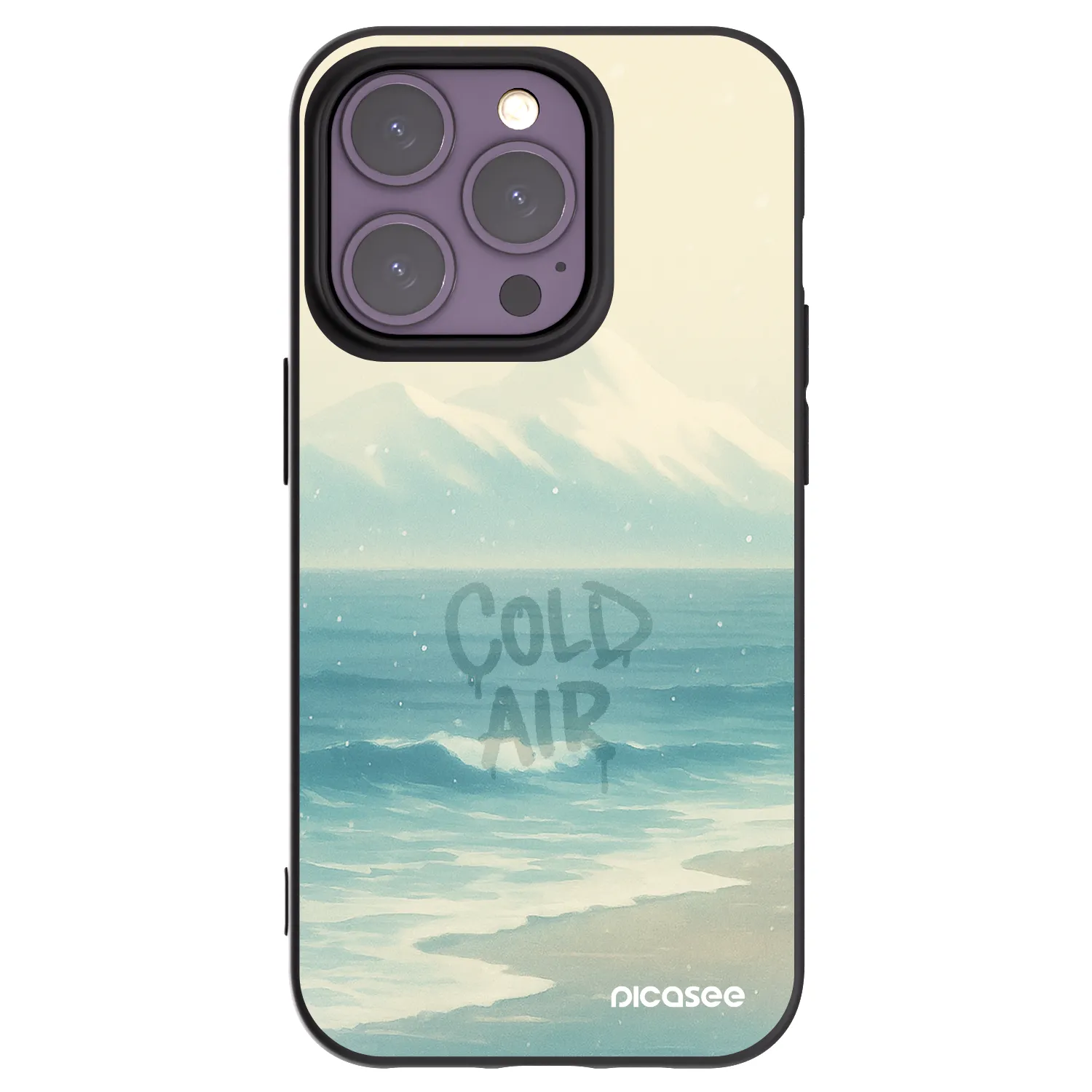 Picasee Μαύρη θήκη σιλικόνης για Apple iPhone 14 Pro - COLD AIR