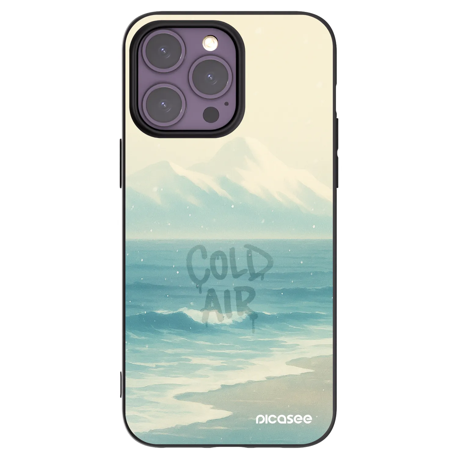 Picasee Μαύρη θήκη σιλικόνης για Apple iPhone 14 Pro Max - COLD AIR