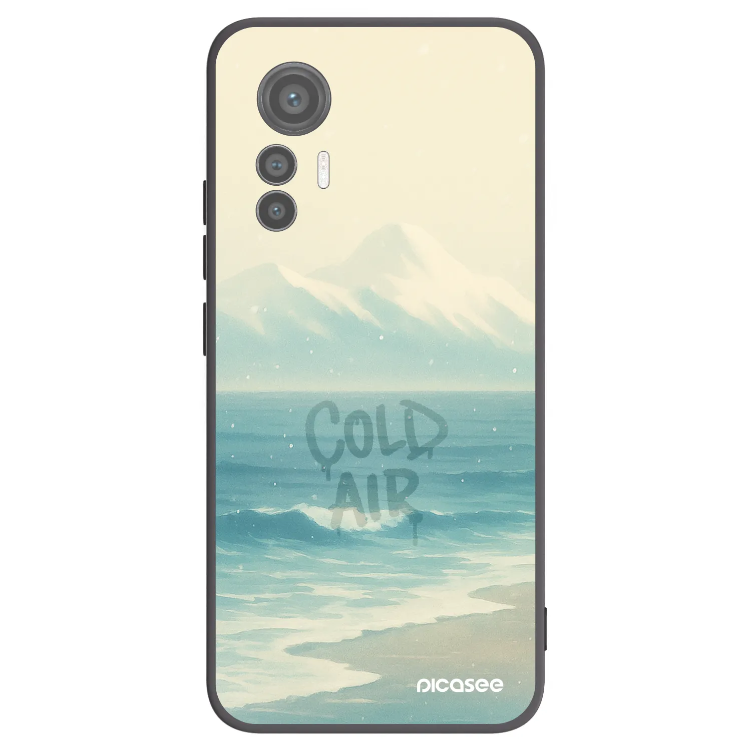Picasee Μαύρη θήκη σιλικόνης για Xiaomi 12 Lite - COLD AIR