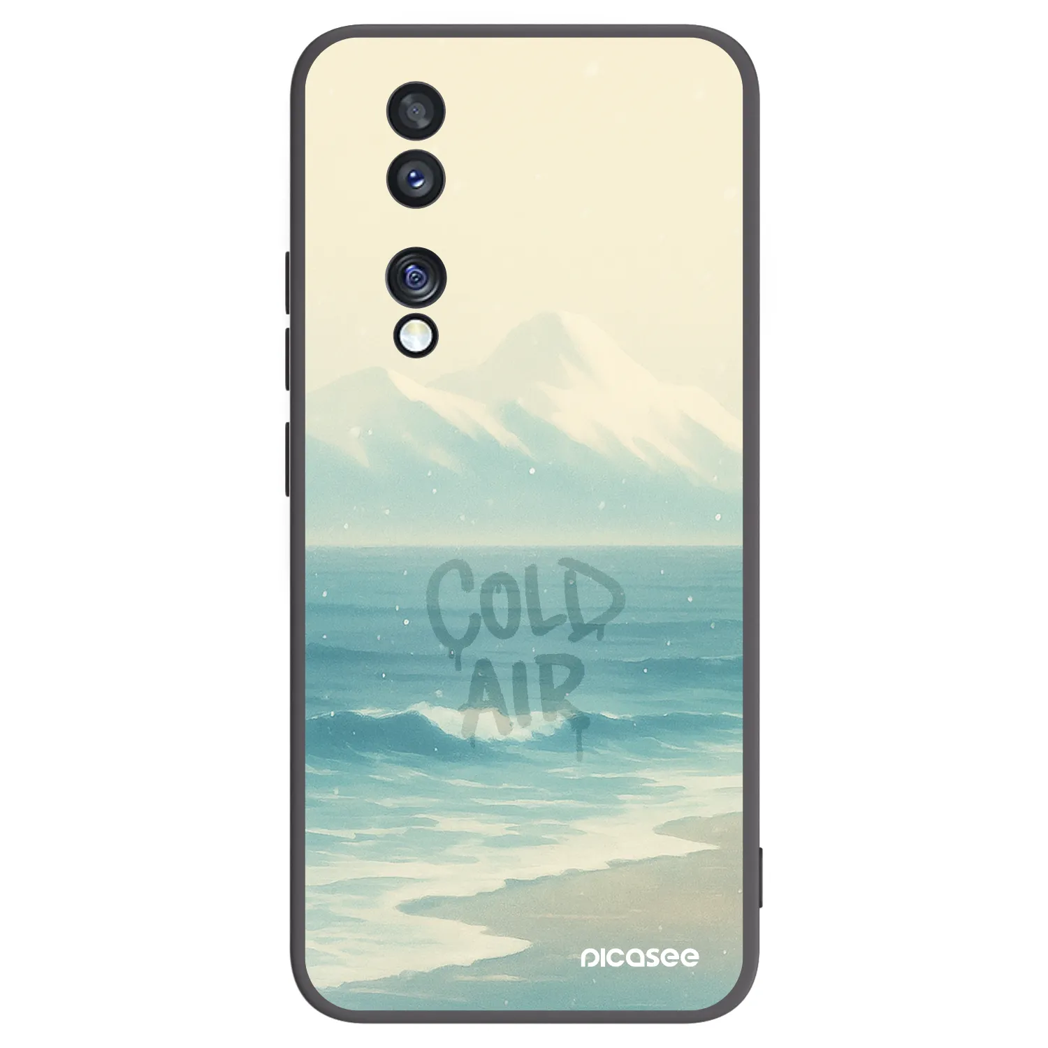 Picasee Μαύρη θήκη σιλικόνης για Honor 70 - COLD AIR