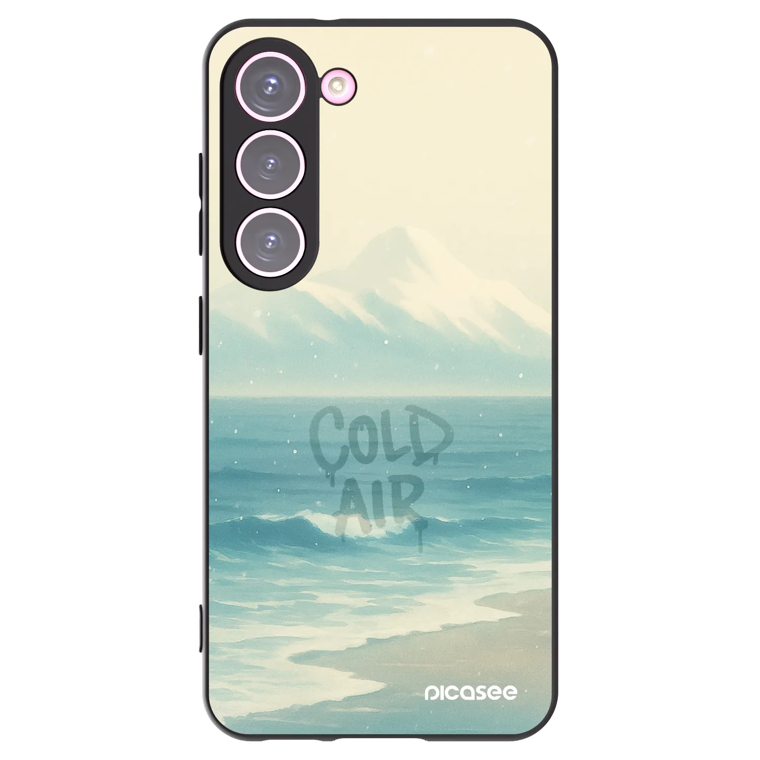 Picasee Μαύρη θήκη σιλικόνης για Samsung Galaxy S23 5G - COLD AIR