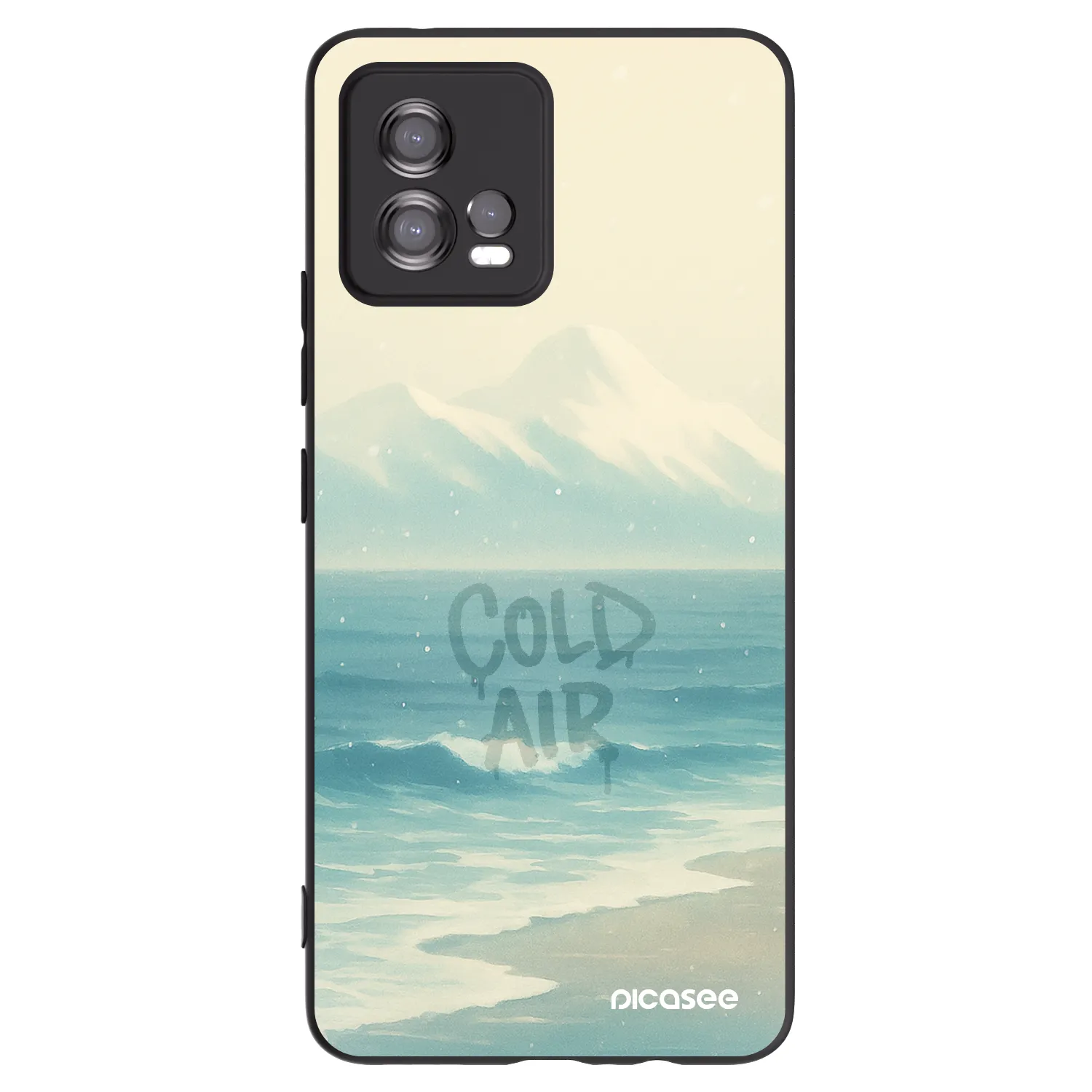 Picasee Μαύρη θήκη σιλικόνης για Motorola Moto G72 - COLD AIR