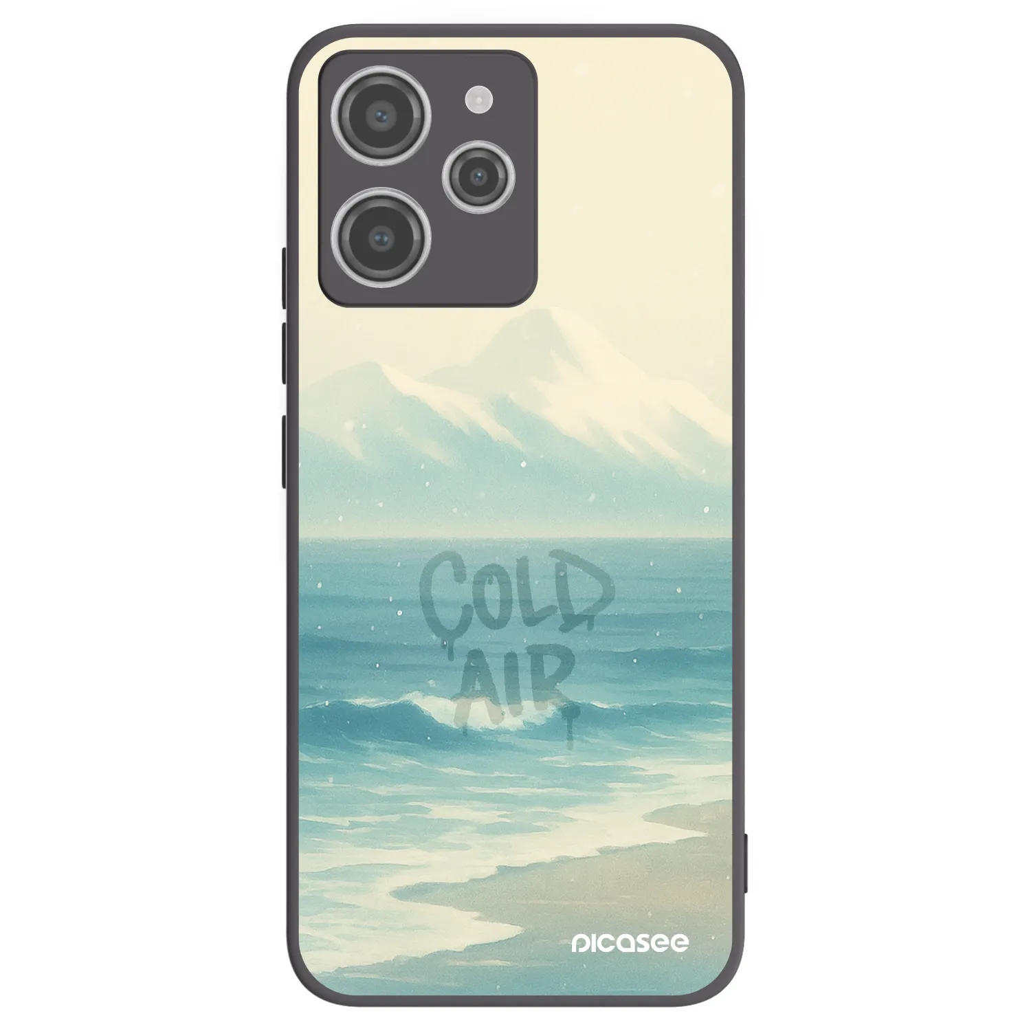 Picasee Μαύρη θήκη σιλικόνης για Xiaomi Redmi 12 4G - COLD AIR