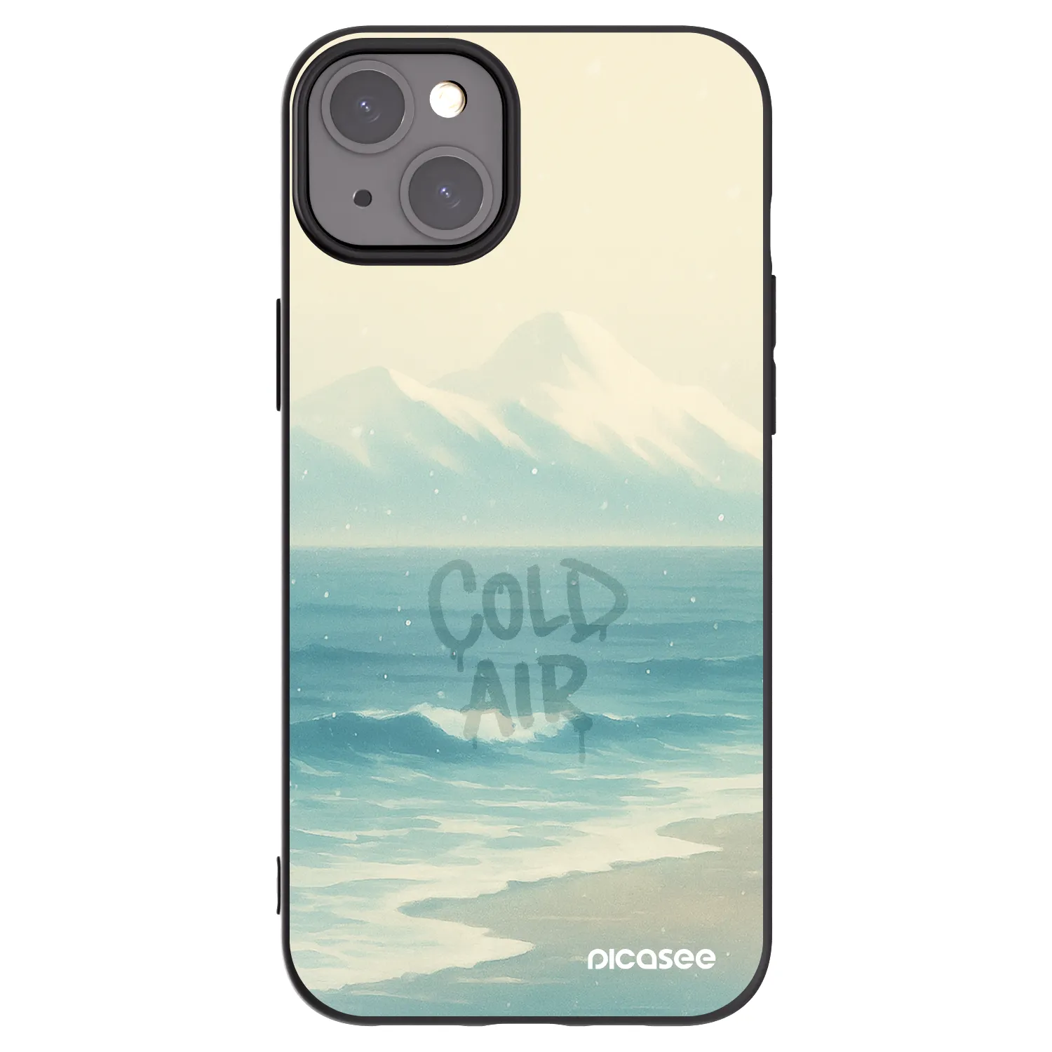Picasee Μαύρη θήκη σιλικόνης για Apple iPhone 15 Plus - COLD AIR