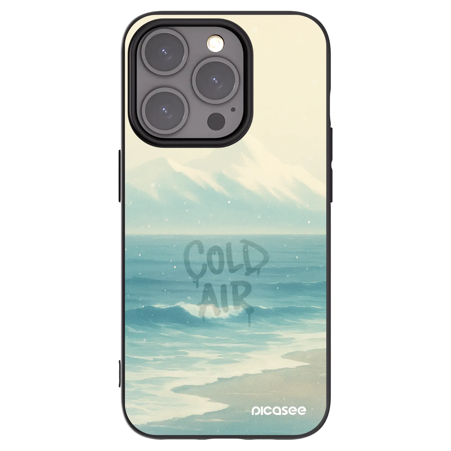 Picasee Μαύρη θήκη σιλικόνης για Apple iPhone 15 Pro - COLD AIR