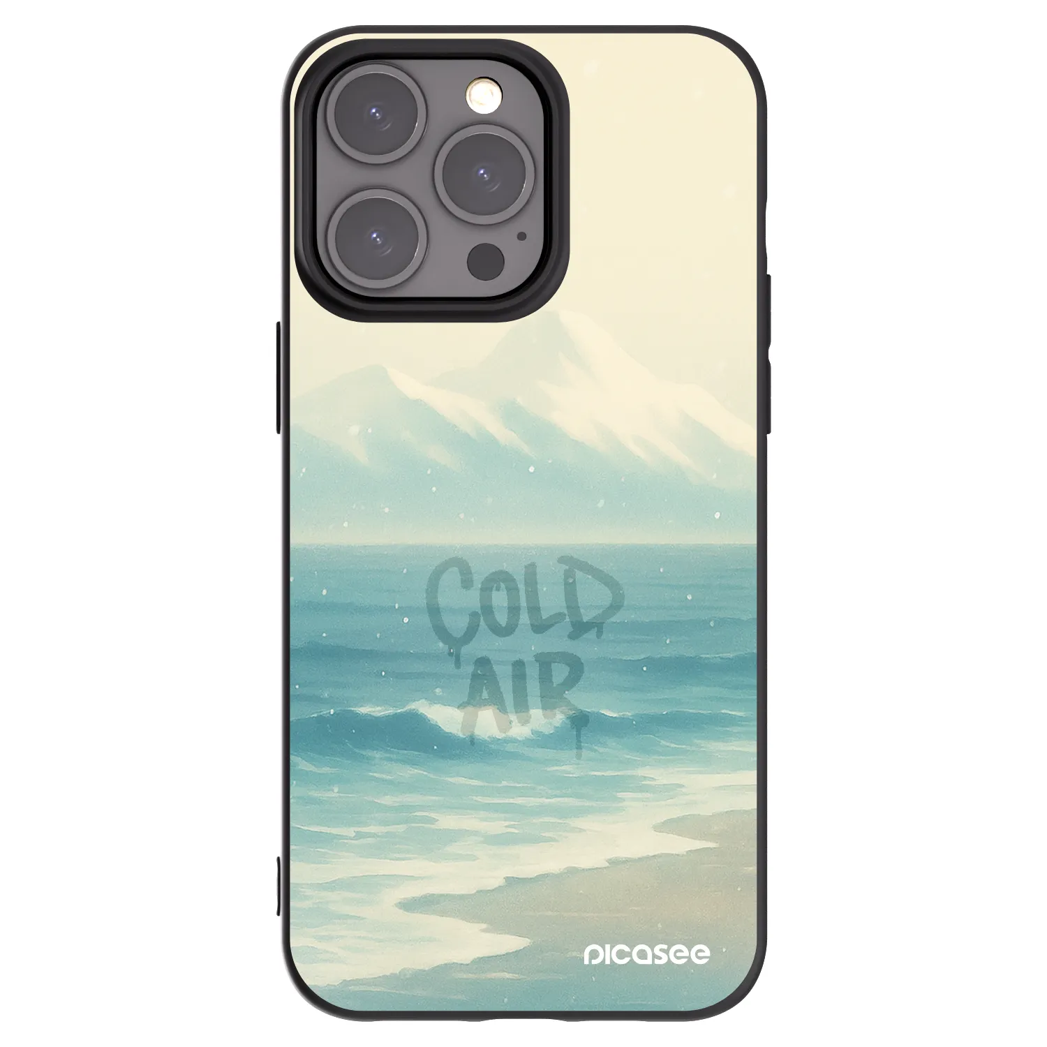 Picasee Μαύρη θήκη σιλικόνης για Apple iPhone 15 Pro Max - COLD AIR
