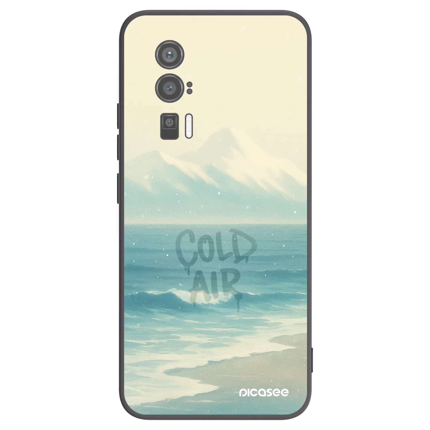 Picasee Μαύρη θήκη σιλικόνης για Xiaomi Poco F5 Pro 5G - COLD AIR