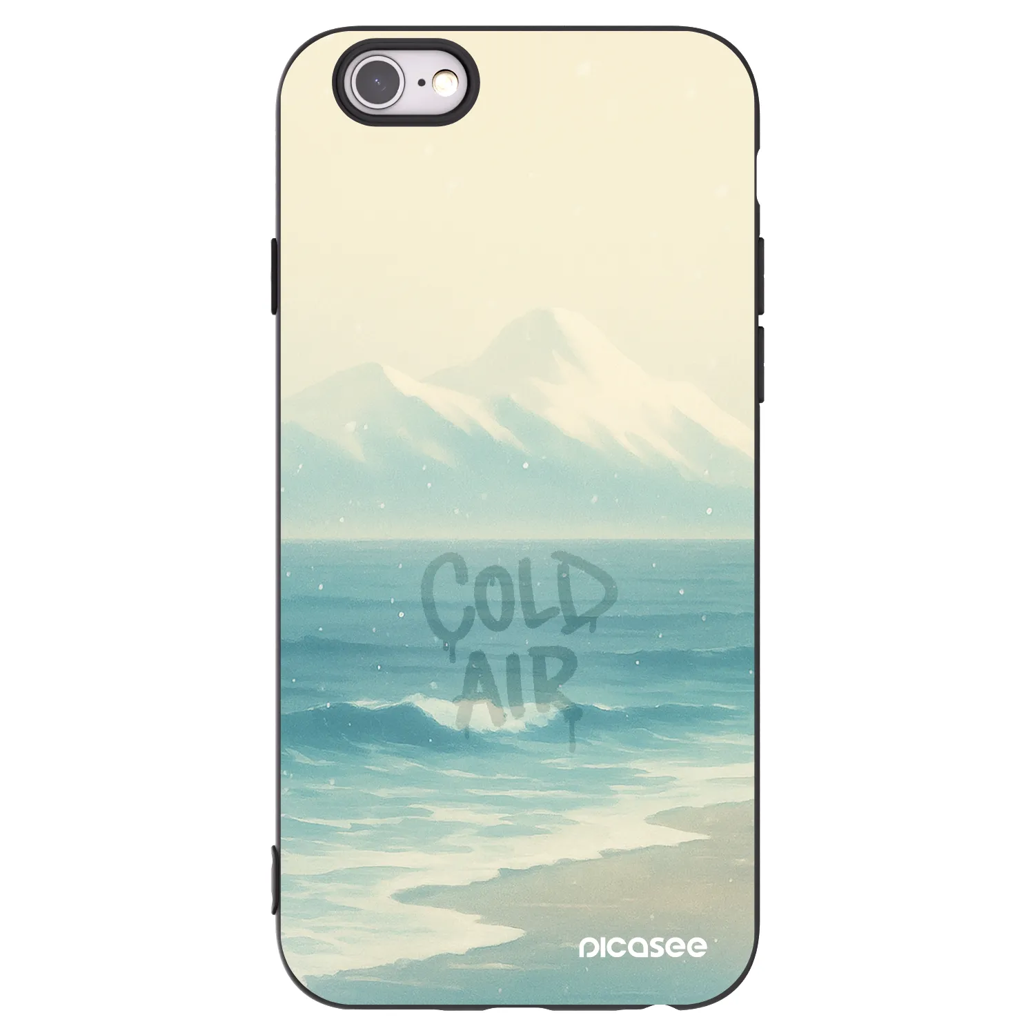 Picasee Μαύρη θήκη σιλικόνης για Apple iPhone 6/6S - COLD AIR