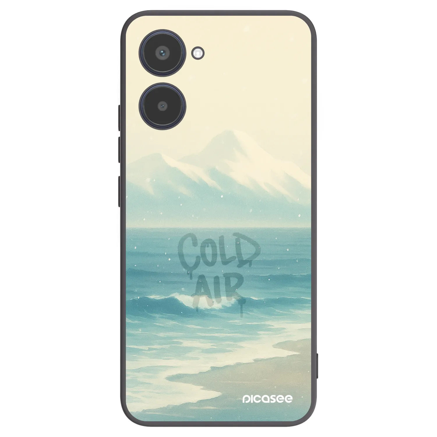 Picasee Μαύρη θήκη σιλικόνης για Realme 10 4G - COLD AIR