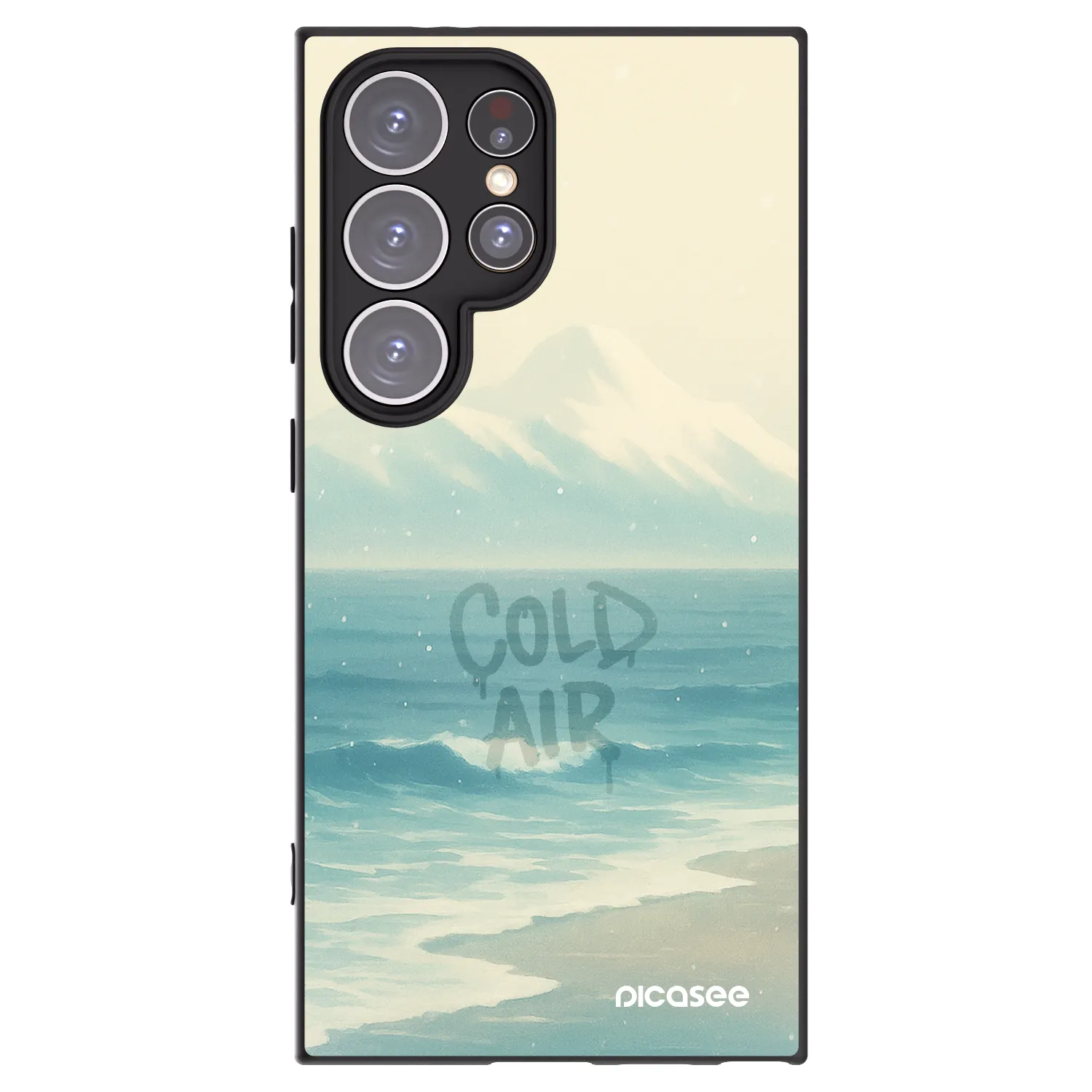 Picasee Μαύρη θήκη σιλικόνης για Samsung Galaxy S24 Ultra S928B 5G - COLD AIR