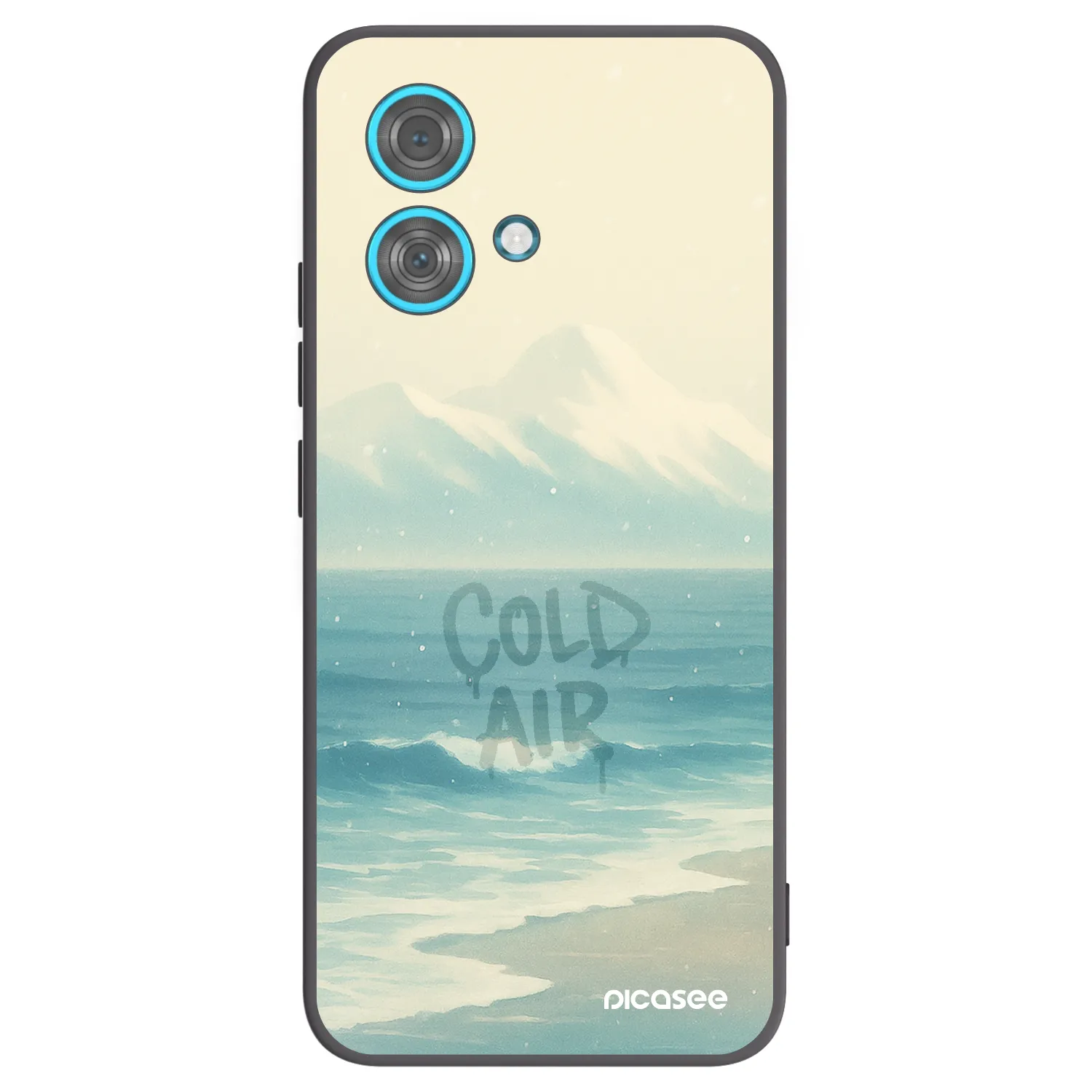 Picasee Μαύρη θήκη σιλικόνης για Motorola Edge 40 Neo - COLD AIR