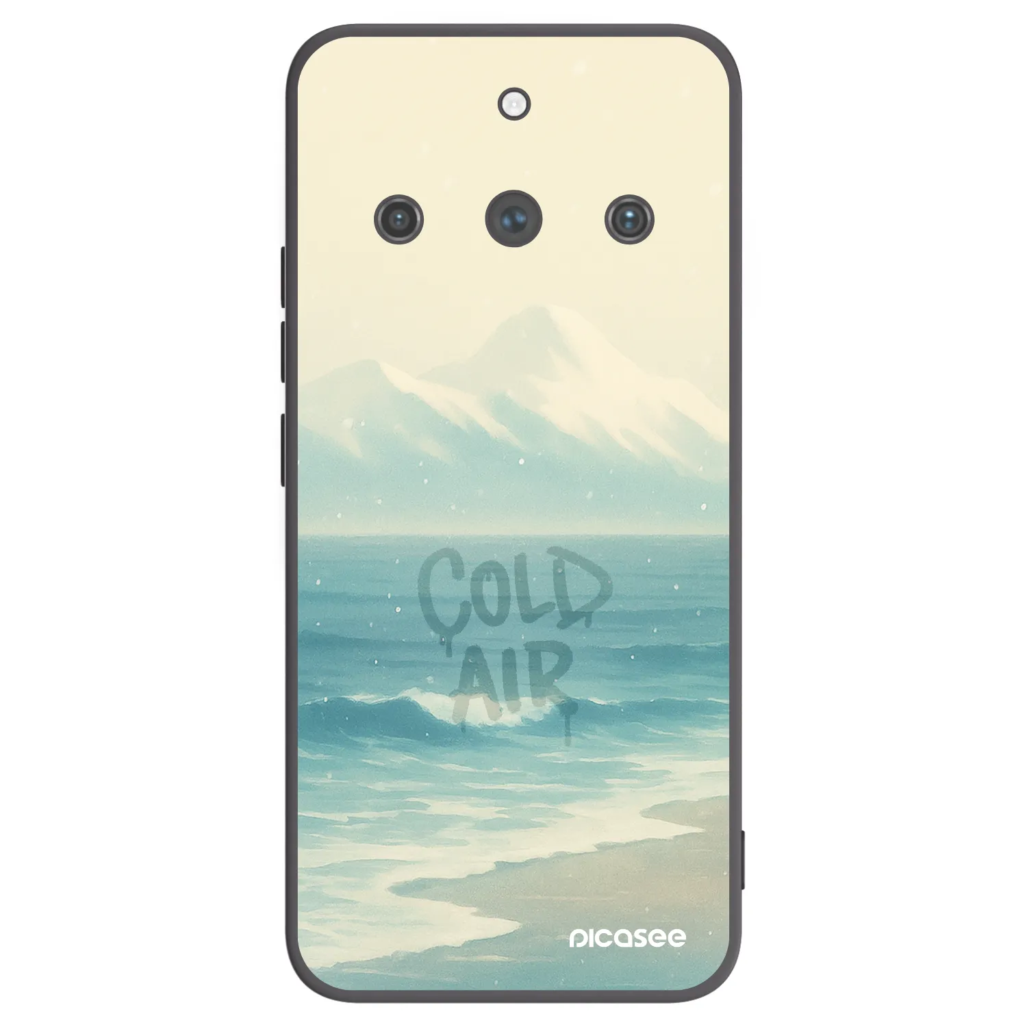 Picasee Μαύρη θήκη σιλικόνης για Realme 11 Pro+ - COLD AIR